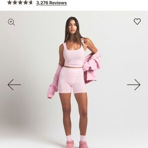 NWT SKIMS Cotton Rib Boxer in Cherry Blossom